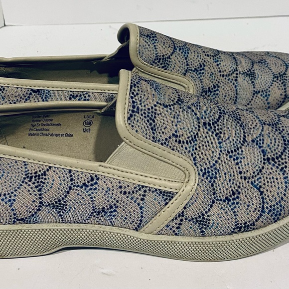 New Cougar Women's Waterproof LULA Shoes Beige Blue Dots Circles Sz 10 - Picture 7 of 10
